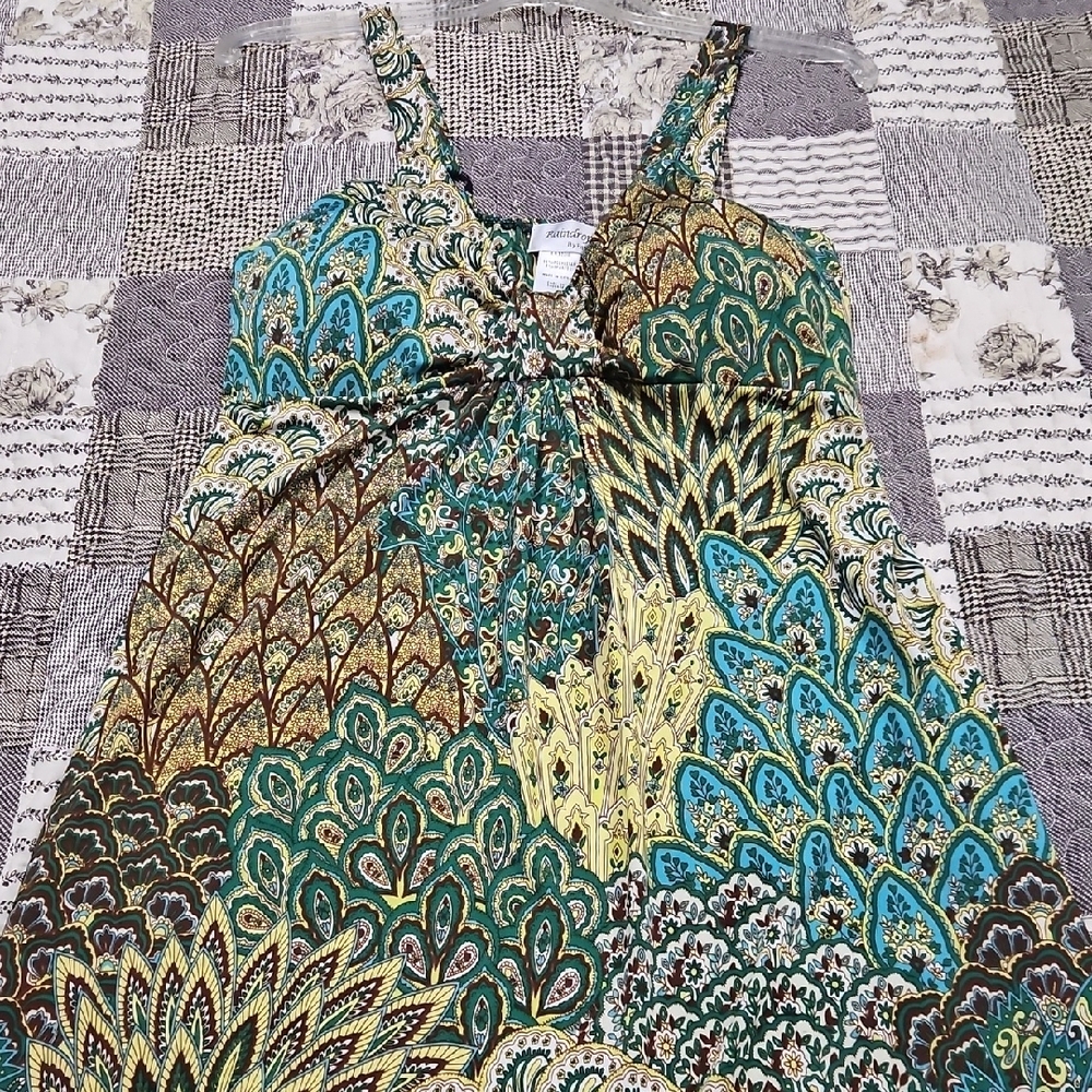 Multicolor Patterned Maxi Dress - Picture 3 of 7